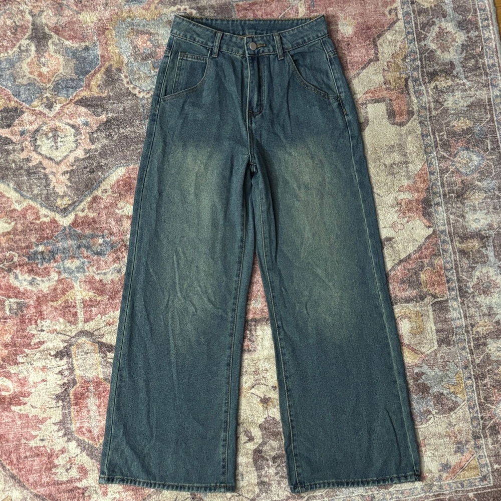 Dazy Women’s Wide Leg Jeans with Pockets, Size XS